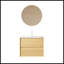 Meuble-lavabo flottant mural BRON de 24 po avec lavabo en céramique blanche, grain de bois en chêne Corolla, tiroirs à fermeture en douceur, pré-assemblé pour une installation facile-802593254-802593241