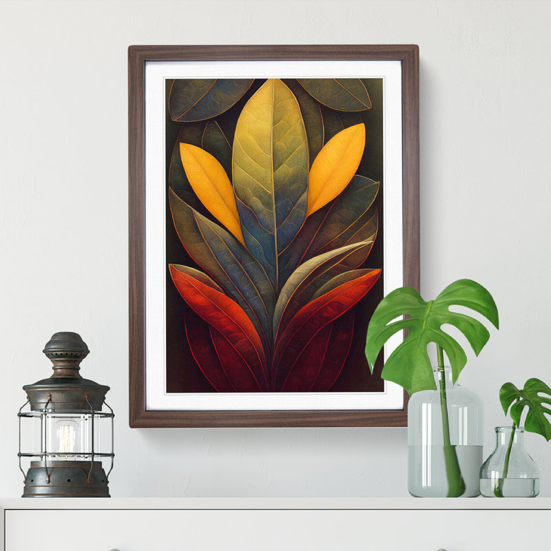 XC1022-178X A Virtuous Leaves - Wrapped Canvas Print, 34cm H x 25cm W x 2cm D, Walnut