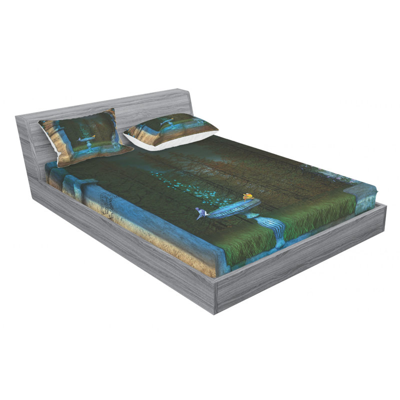 Microfiber Sheet Set, Queen Sheet Set with Fitted Sheet