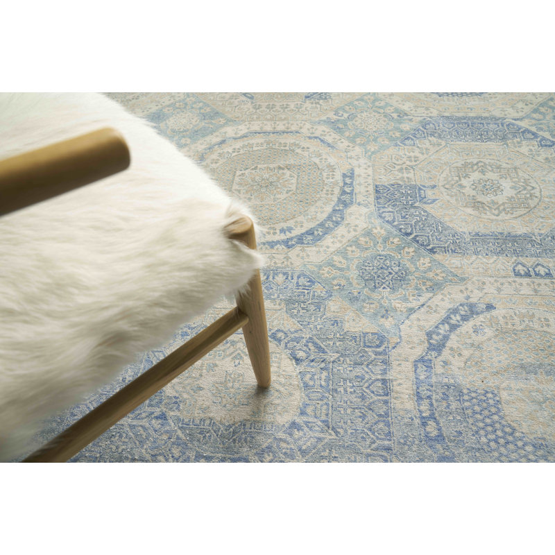 Fine Mamluk Hand Woven Geometric Area Rug, Rectangle 8' x 10'