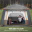 Outsunny 4 Man Camping Tent Double Layer with Porch 430 x 305 x 195 cm Grey