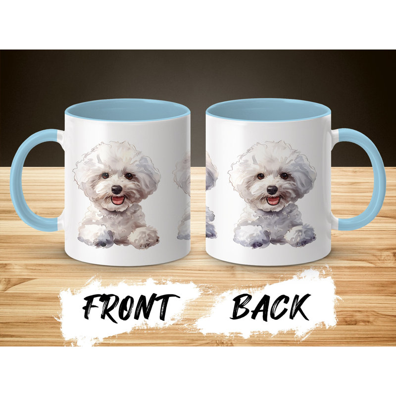 11oz Watercolour Bichon Frise Dog Coffee Mug, 2