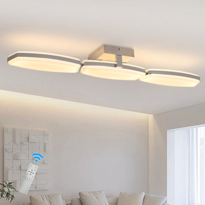 3-Light 86cm Dimmable LED Flush Mount