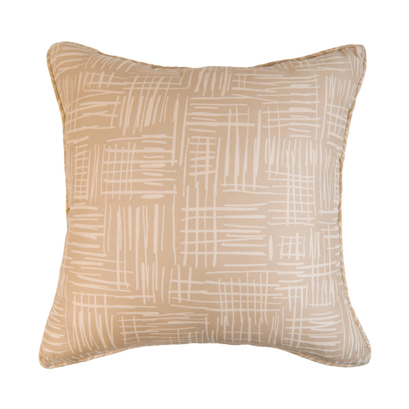Coussin décoratif Donna, Carrée, H 18 po x l 18 po, Brun / blanc / rouge / crème