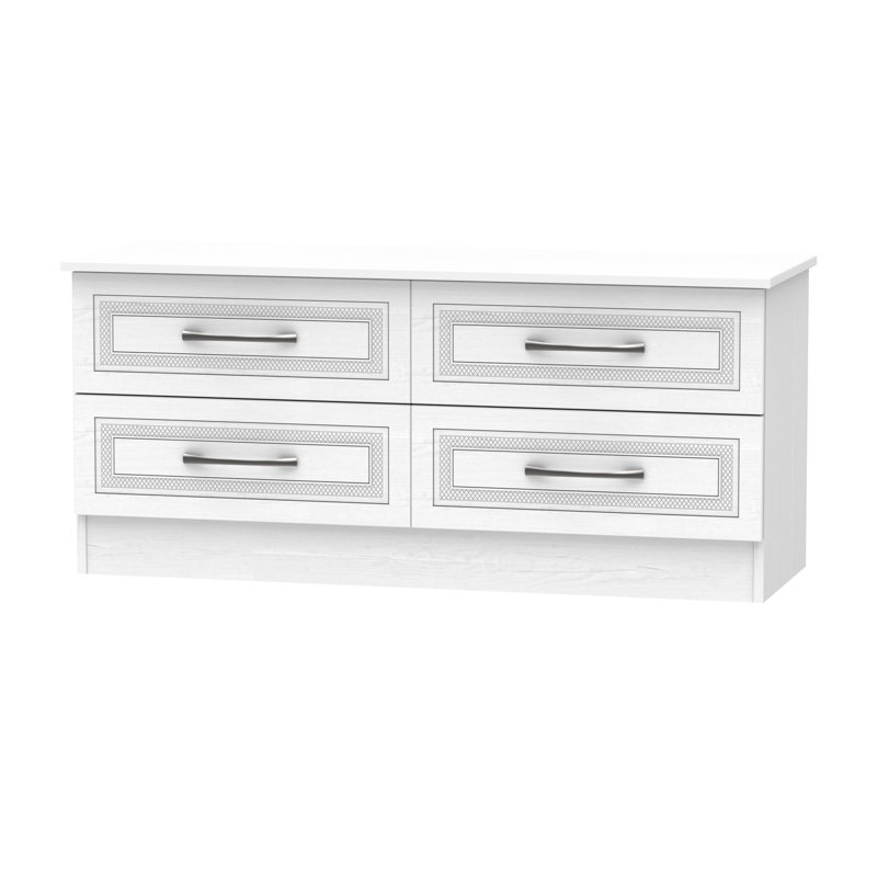 Fully Assembled Hawthorn 4 Drawer Chest, Signature White