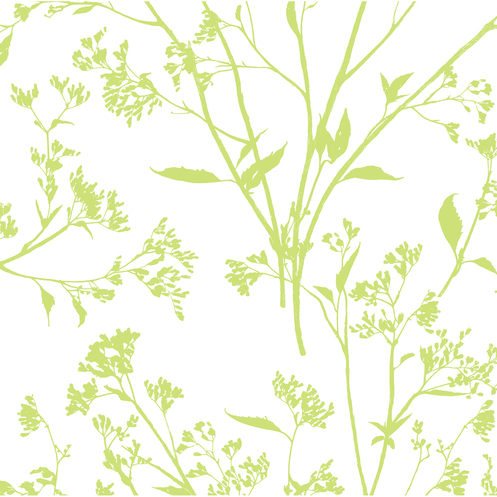 Stormi Modern Floral Wallpaper, Chartreuse