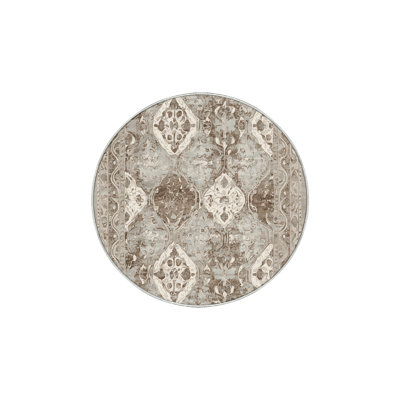 Machine Washable Beige Area Rug