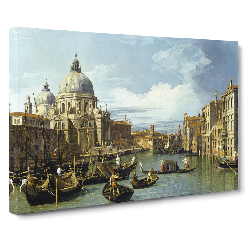 Entrance To The Grand Canal Vol.2 by Giovanni Canaletto - Wrapped Canvas Painting, 35cm H x 50cm W x 3cm D