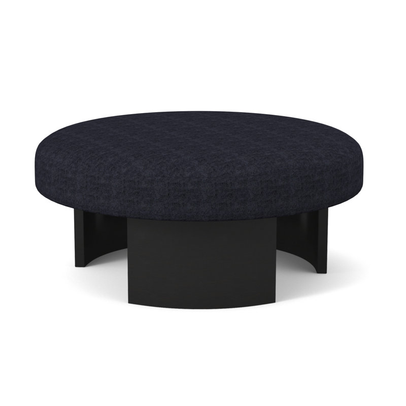 Repose-pieds Eclipse, Espresso, 100% polyester bleu marine de Venise