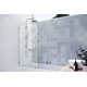 Solaris 34 in. x 58.25 in. Frameless Clear Fixed Radius Single Fixed Bath Panel