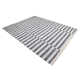 Reva Striped Handwoven Area Rug in Black/Gray