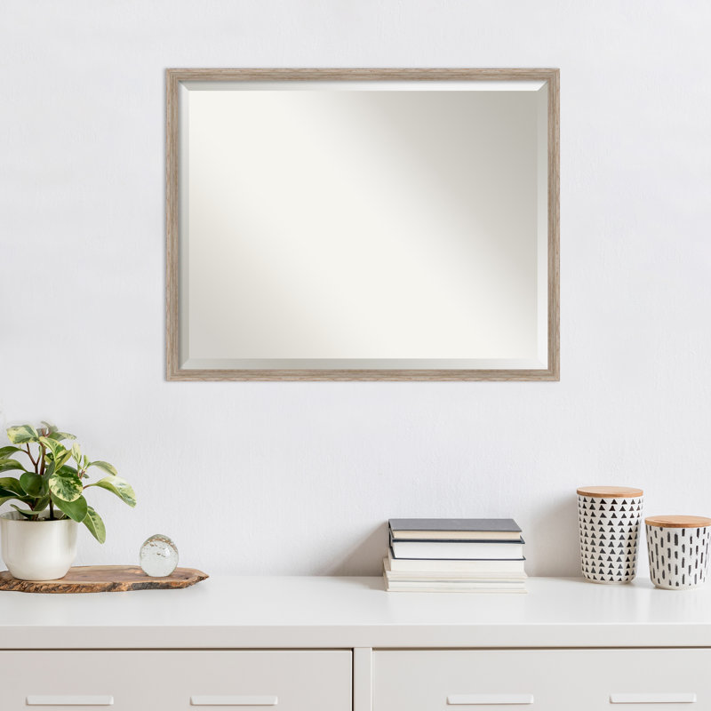 Miroir d'appoint Modeste, 23,25 po x 29,25 po, Blanc vieilli