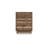 Lina Tall Dresser Chest, 4 Drawers Integrated Pulls, Natural Wood Brown