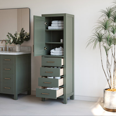 Armoire à linge en bois massif Amariani