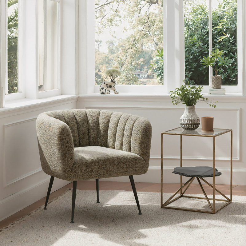 Chaise d'appoint Deco Tweed vert