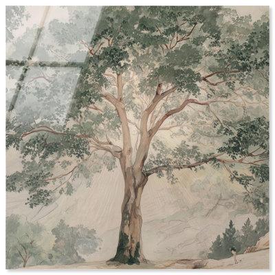 «Emanating Branches I», art floral rétro par Art Remedy, prêt à être accroché