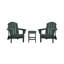Chaise Adirondack pliante en plastique pour 2 personnes avec table Laguna-812154975