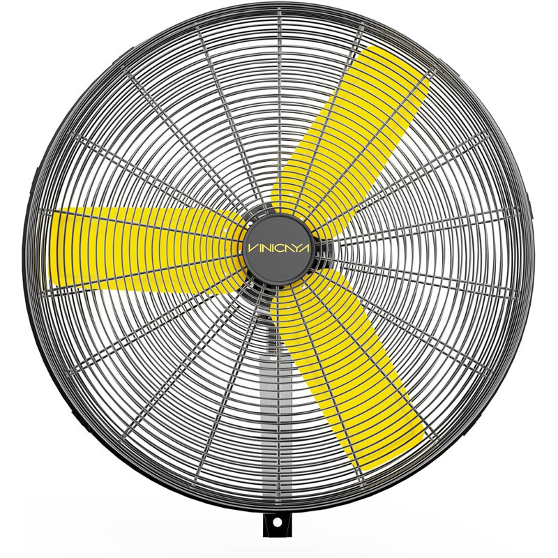 30 in. 3 Fan Speeds Oscillating Black Indoor Wall Mount Fan with Adjustable Tilt for Warehouse/Workshop/Garage.
