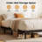 Kathrene Floating Metal Bed Frame with LED Lights and Charging Station, Open-Frame, Underbed Storage Space No Box Spring-1870686669