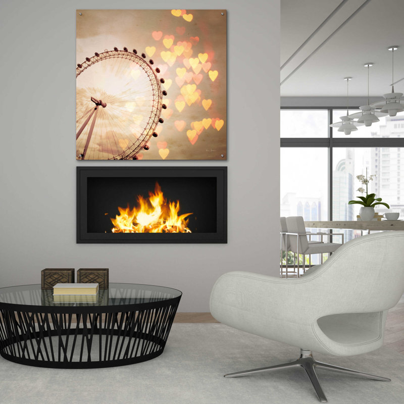  «In Love With London» par Keri Bevan, art mural en verre acrylique, 24 po x 24 po, H 36 po x l 36 po x P 0,2 po