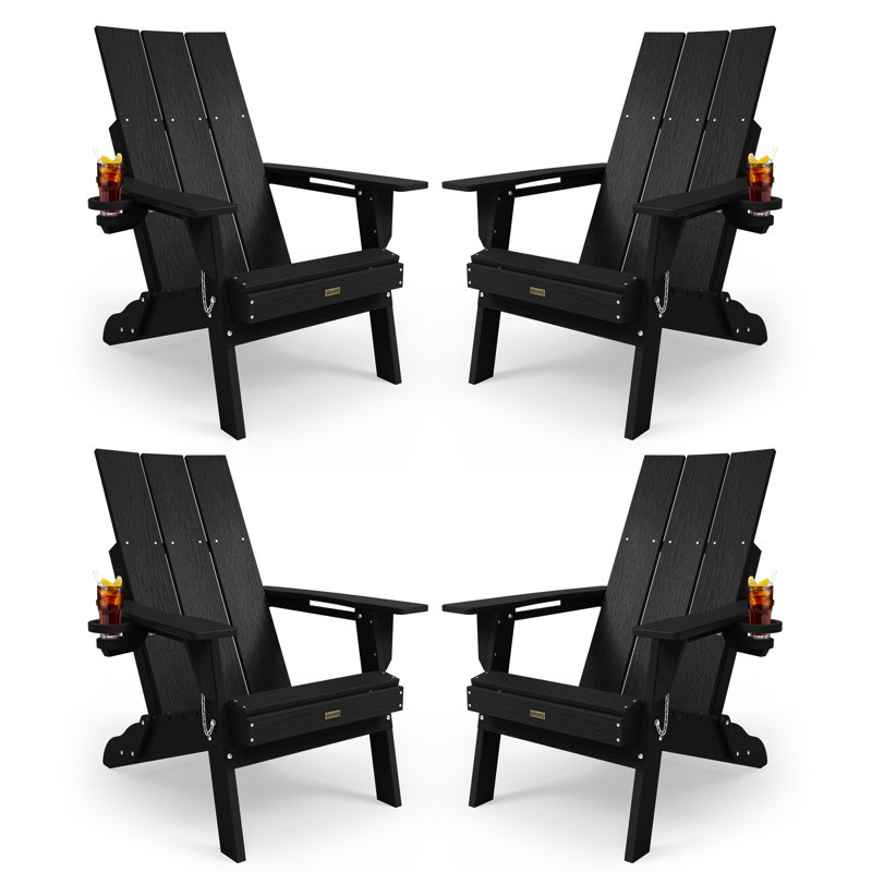Outdoor Adirondack Chair, Black