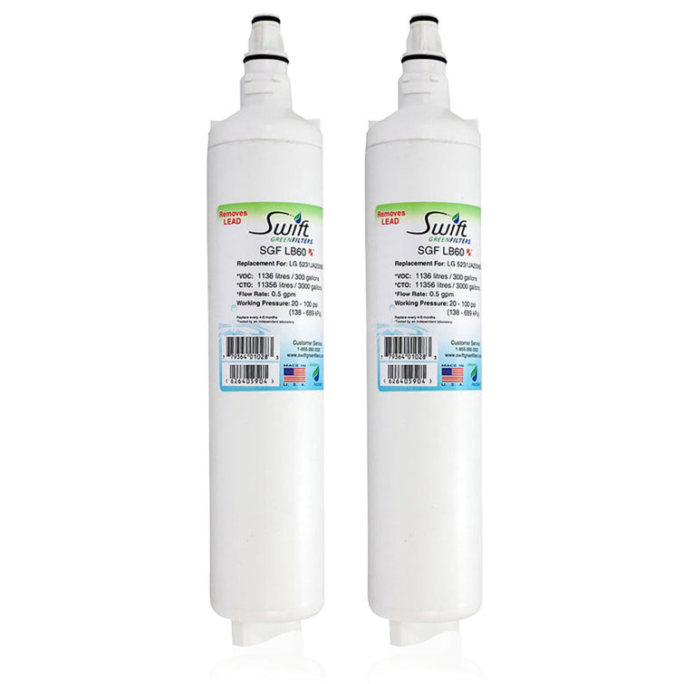 SGF-LB60 Rx Compatible Pharmaceuticals Refrigerator Water Filter for LT600P, 5231JA2006A (2 Pack).