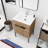 24.02 " W Free Standing Wall Mounted 1 Single Vanity Bathroom Vanity With Ceramic Top-2043445701