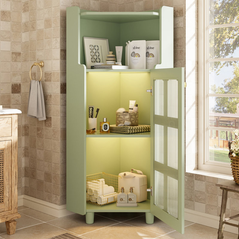 Freestanding Bathroom Cabinet, Green