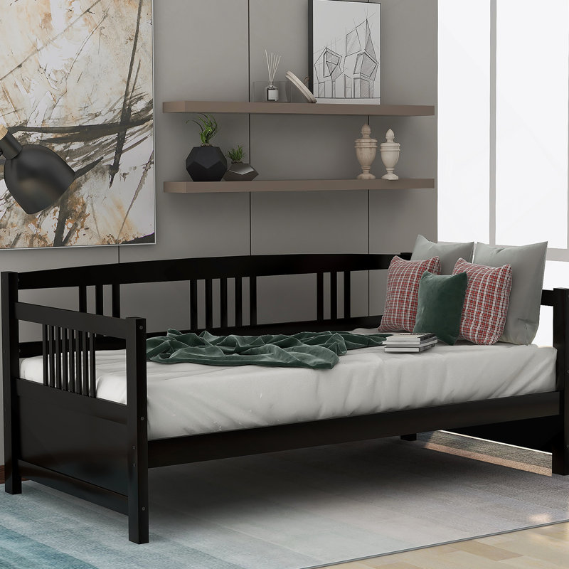 Lit de jour moderne en bois massif, design multifonctionnel