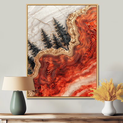 «Giavanni Forest Path of the Fire Opal Stone River II», art mural forêt