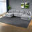 Large U Shaped Sectionals, 128 Inch Chenille Modern Sofa For Home
