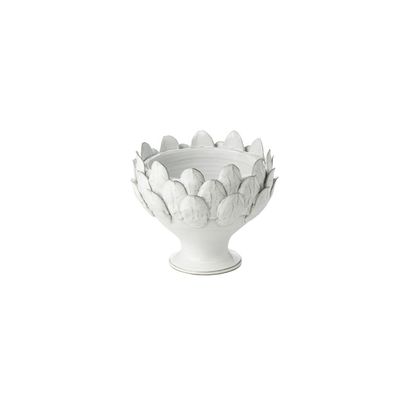 Pot de fleurs en céramique, Blanc, H 9 po x l 10 po x P 10 po