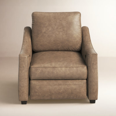 Angelina Genuine Leather Upholstered Recliner
