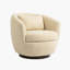 Fauteuil demi-tonneau pivotant de 30,3 po Dollinda-1023194924