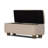 Rounded-Shaped Lambswool Solid Wood Storage Ottoman