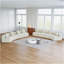 Quatre sièges courbés et quatre sièges simples, canapé modulaire courbé en chenille avec 8 coussins, canapé modulaire symétrique courbé-1610809114