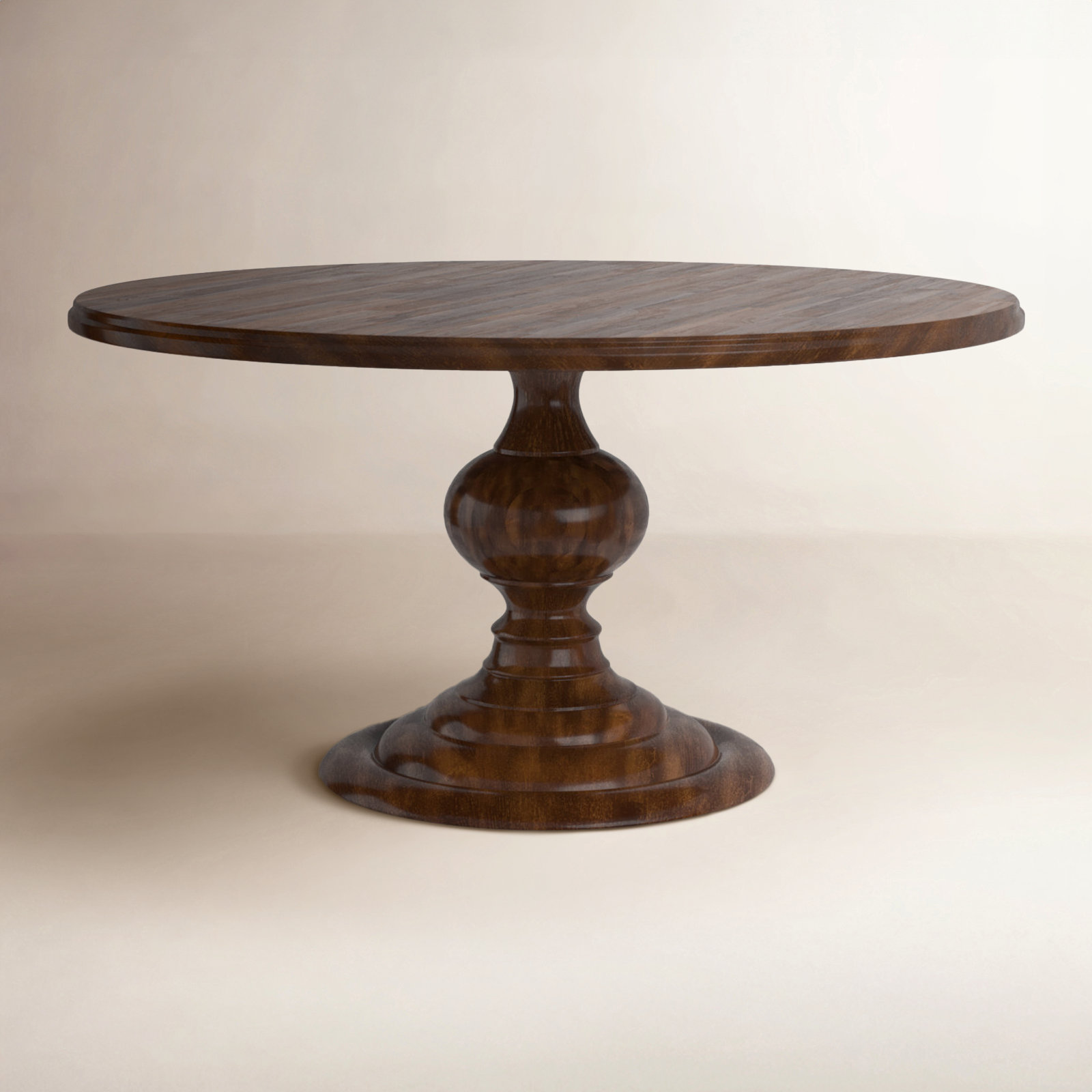 Tanisha 60" Mango Dining Table, Dark Oak, 60" W x 60" L