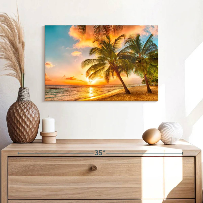 Impression sur toile Barbados Island, L 16 po x H 24 po