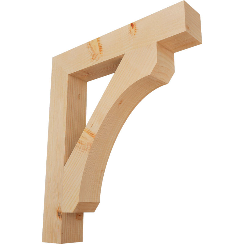 Support de bloc lisse H 3 po x l 3 1/2 po x P 24 po x H 28 po, H 28 po x l 3,5 po x P 24 po, Lisse, Douglas