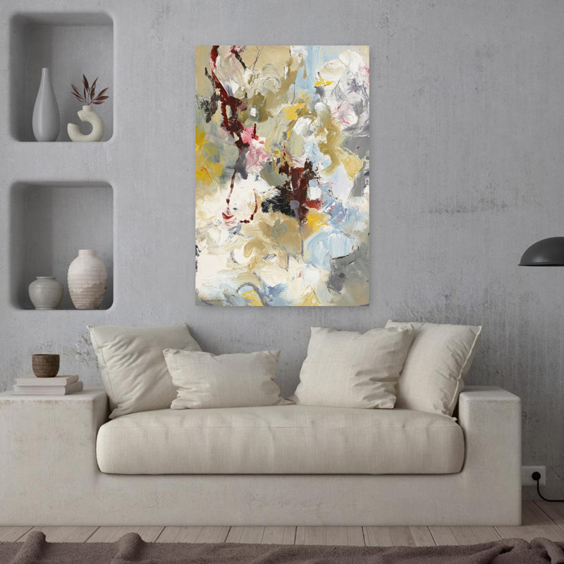 Free Play 1, art abstrait contemporain, H 36 po x l 24 po