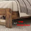 Base de lit plateforme en bois pour grand lit-119231929