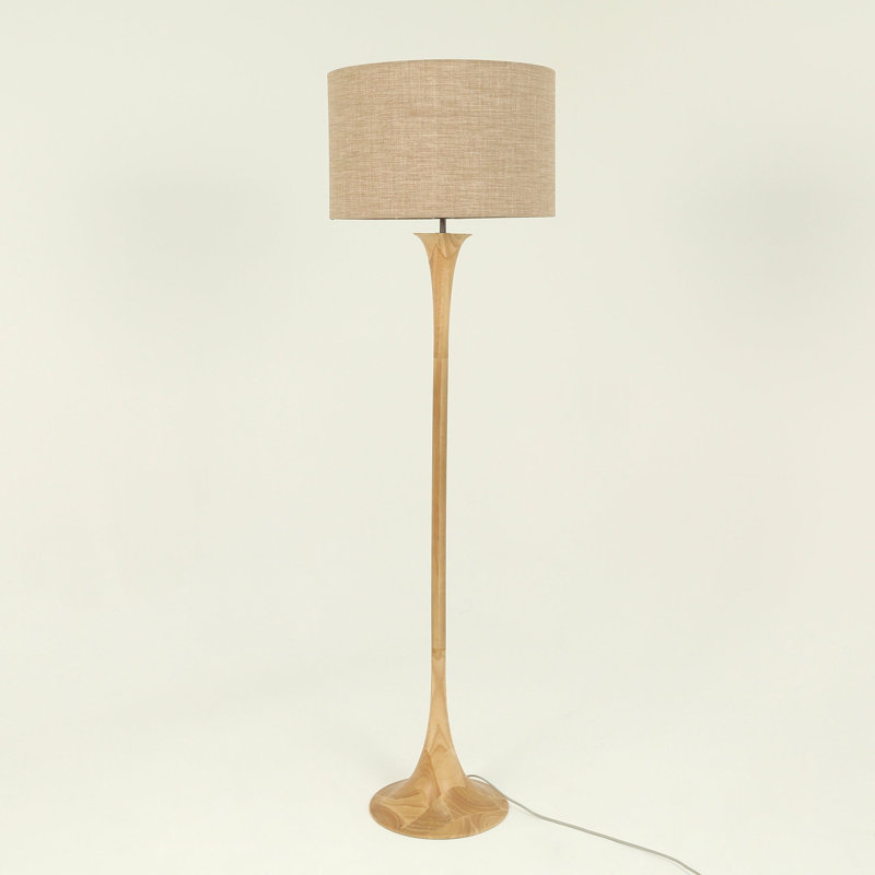 Lampe sur pied Soraya - Chêne, Beige