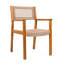 Chaise de salle à manger tressée de 2 en brun avec finition. Fabrication en bois et en corde pour un confort durable. L 22,82 po x P 23,55 po x H 35,39 po. Installation facile. Chaises d'une capacité de poids de 400 lb - fabriquées à partir d'un classique-118008375