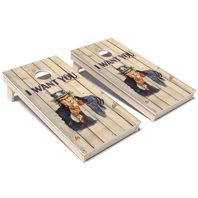 Uncle Sam All-Weather Composite Cornhole Board Set