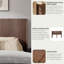 Tête de lit en bois massif Ebern Designs, fixation murale, chêne naturel-912824894-929358437