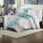 Reversible 6 Piece Bedding Sets, Cotton Sateen Full Queen Floral Home