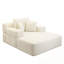 Chaise longue avec 3 coussins et pochette de rangement-132433419