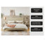 Lit plateforme en bois massif avec rotin-243731807