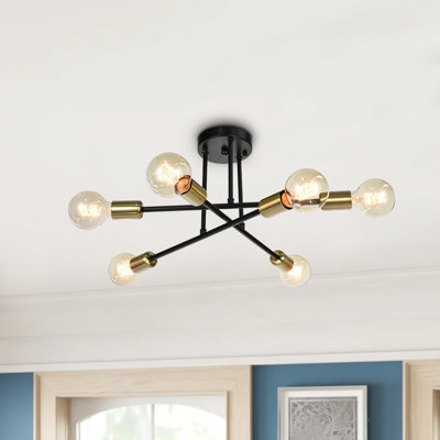 Worley Glass Semi Flush Mount