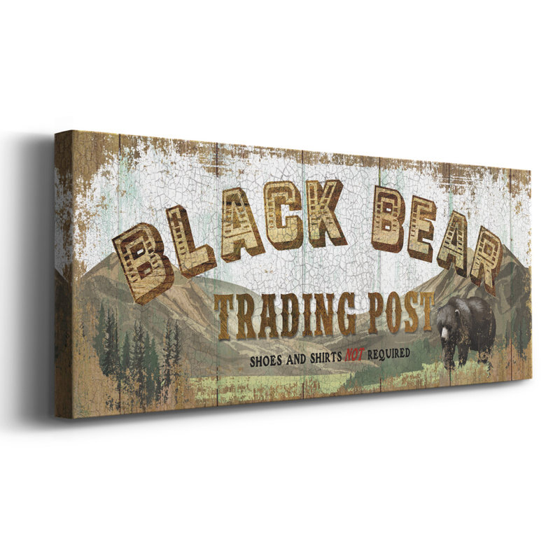 " Black Bear Trading Post ", 24" H x 60" W x 1.5" D